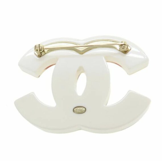 CHANEL CC Logo Rainbow Multicolor Lame Brooch Gold Tone D19C Pin Auth - Picture 3 of 10